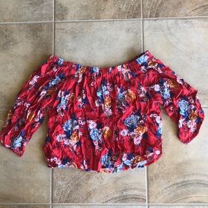 NEVER WORN F21 CROPPED OFF THE SHOULDER TOP